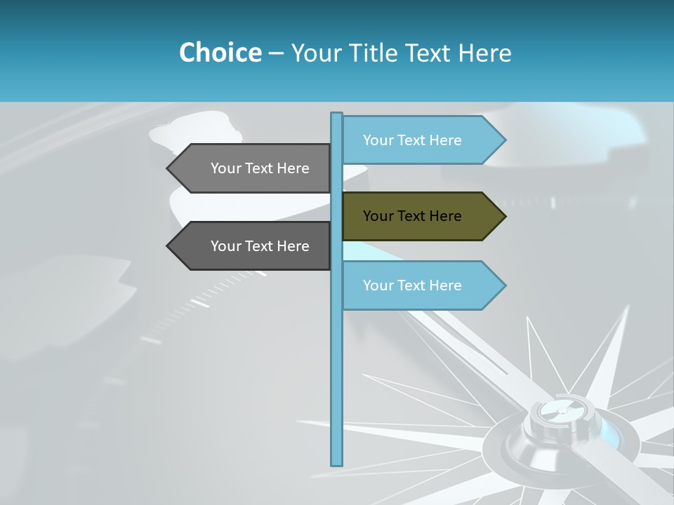 A Close Up Of A Clock With A Blue Arrow PowerPoint Template