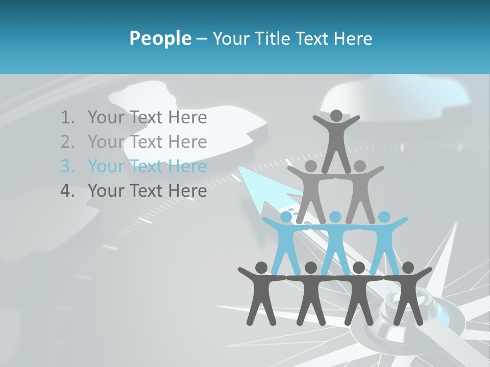 A Close Up Of A Clock With A Blue Arrow PowerPoint Template