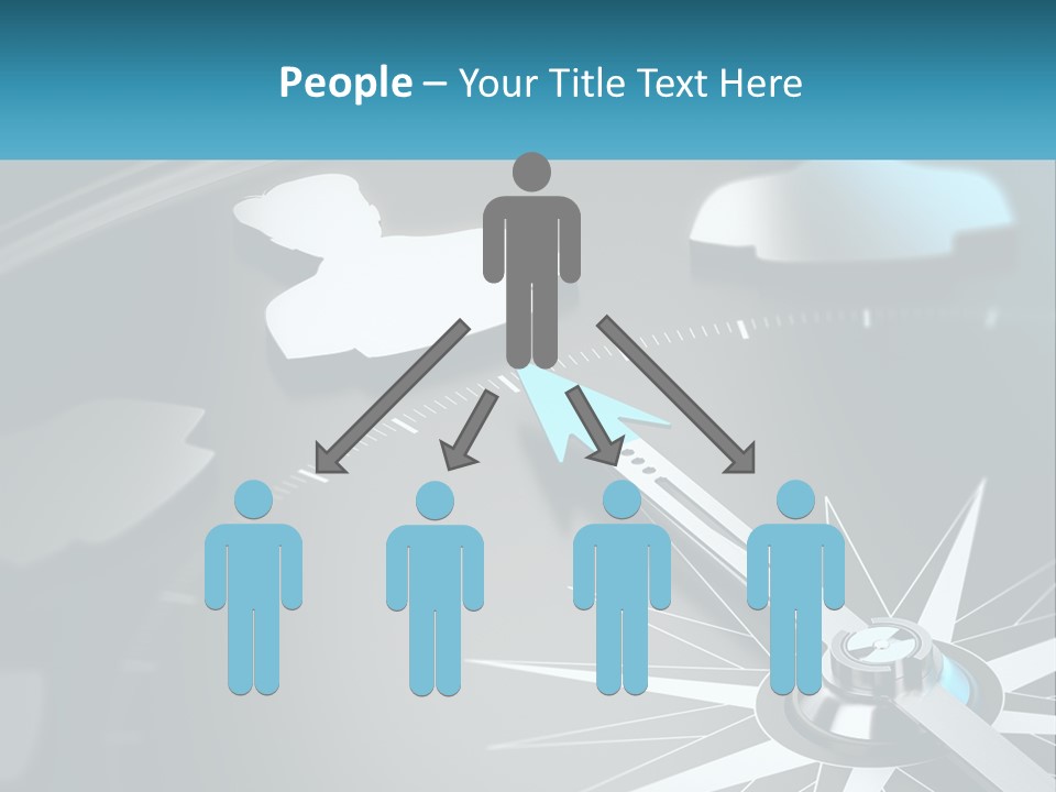 A Close Up Of A Clock With A Blue Arrow PowerPoint Template