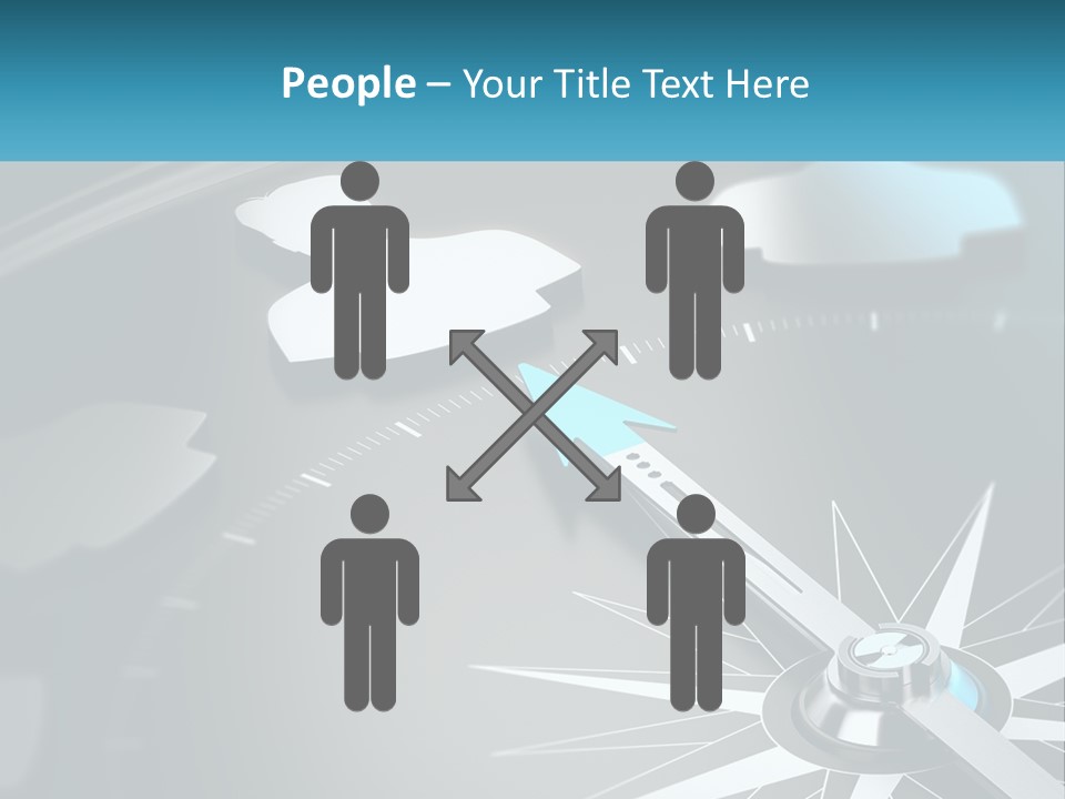 A Close Up Of A Clock With A Blue Arrow PowerPoint Template