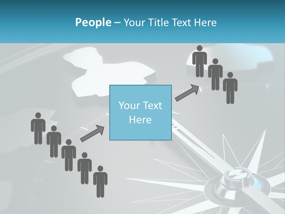 A Close Up Of A Clock With A Blue Arrow PowerPoint Template