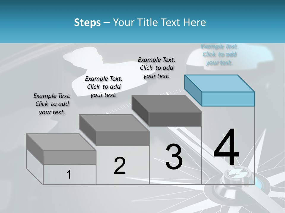 A Close Up Of A Clock With A Blue Arrow PowerPoint Template