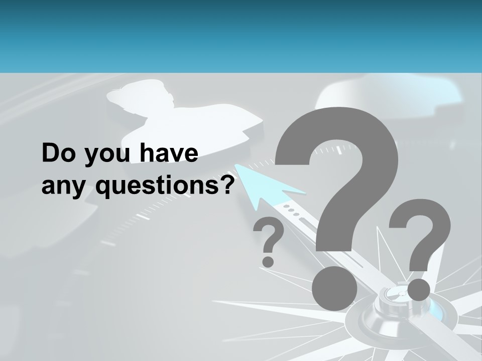 A Close Up Of A Clock With A Blue Arrow PowerPoint Template