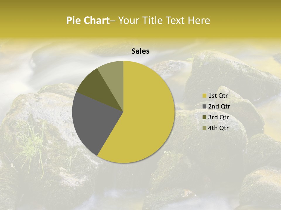 A Stream Of Water Surrounded By Rocks And Grass PowerPoint Template