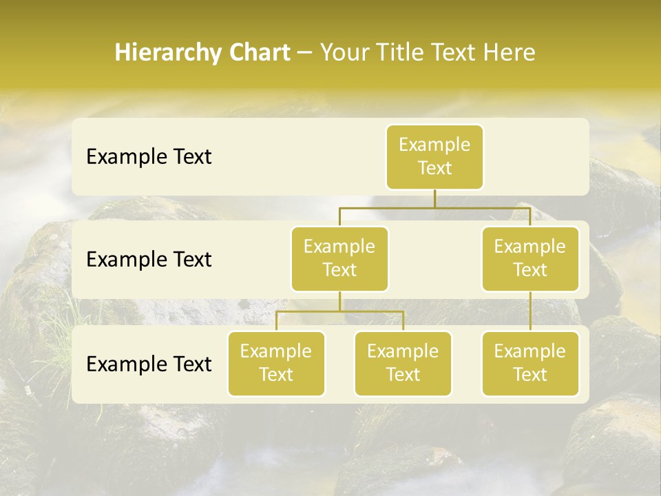 A Stream Of Water Surrounded By Rocks And Grass PowerPoint Template