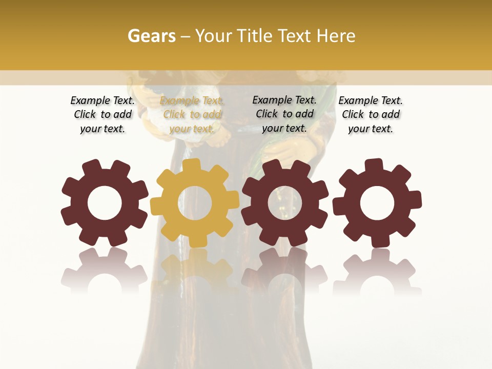 A Statue Of A Woman Holding A Child PowerPoint Template