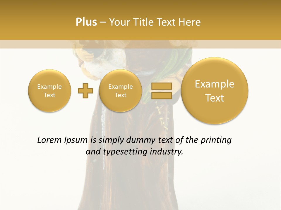 A Statue Of A Woman Holding A Child PowerPoint Template