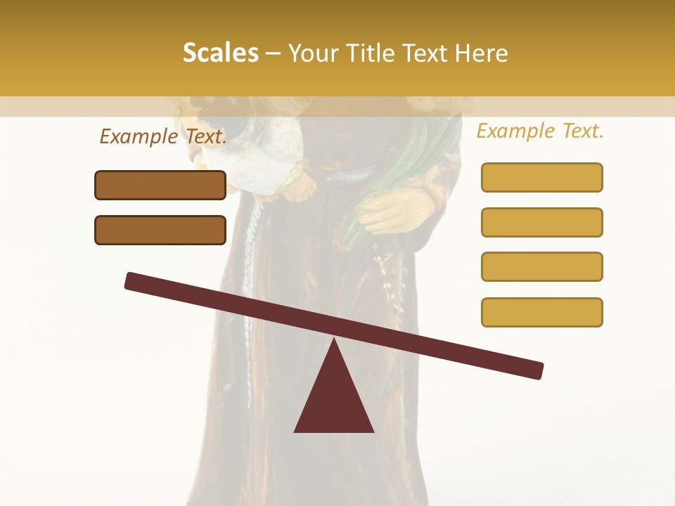 A Statue Of A Woman Holding A Child PowerPoint Template