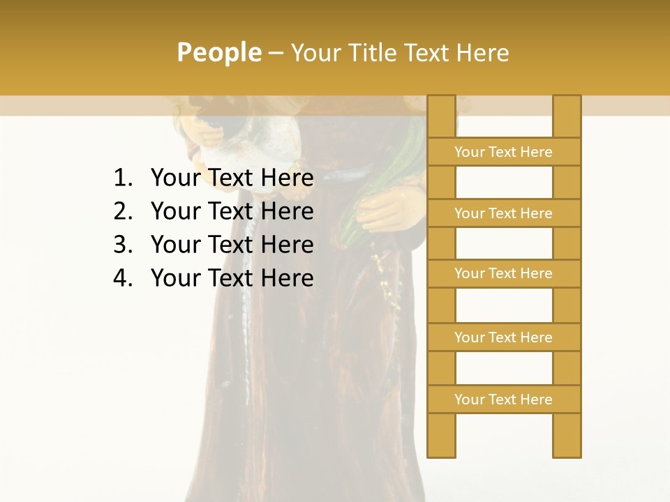 A Statue Of A Woman Holding A Child PowerPoint Template