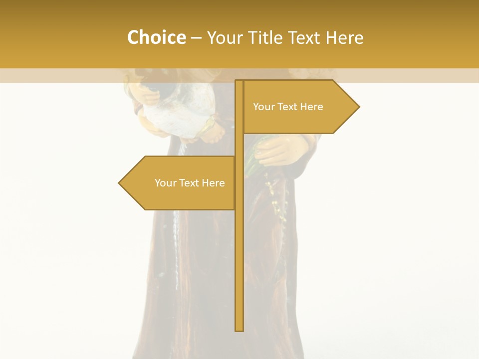 A Statue Of A Woman Holding A Child PowerPoint Template