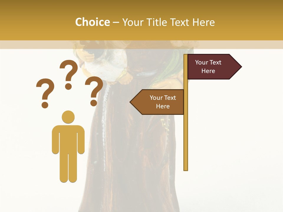 A Statue Of A Woman Holding A Child PowerPoint Template