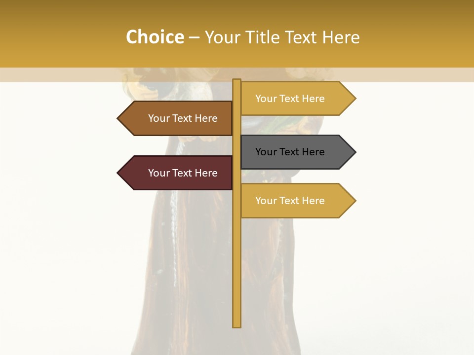 A Statue Of A Woman Holding A Child PowerPoint Template