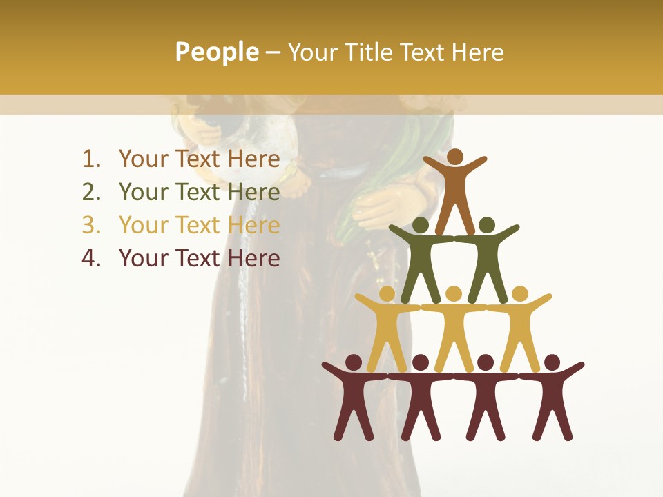 A Statue Of A Woman Holding A Child PowerPoint Template