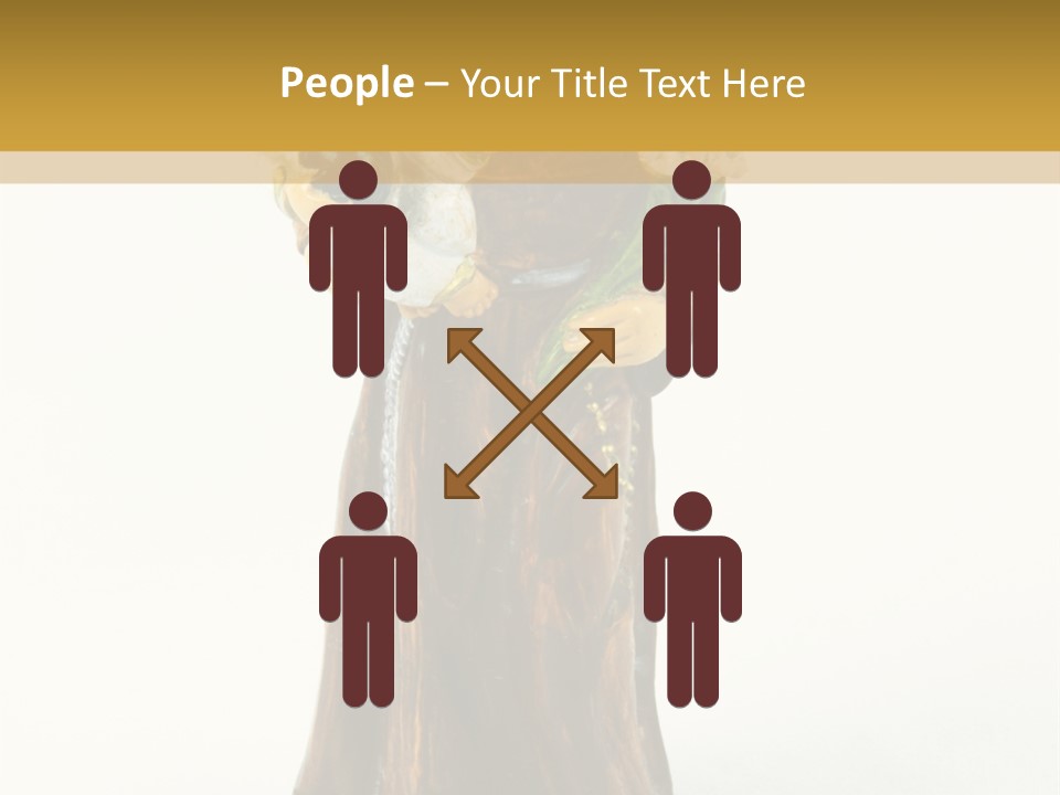 A Statue Of A Woman Holding A Child PowerPoint Template