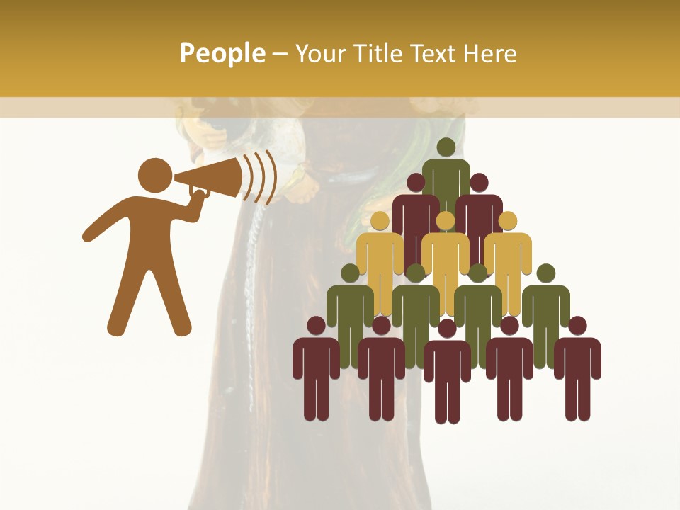 A Statue Of A Woman Holding A Child PowerPoint Template