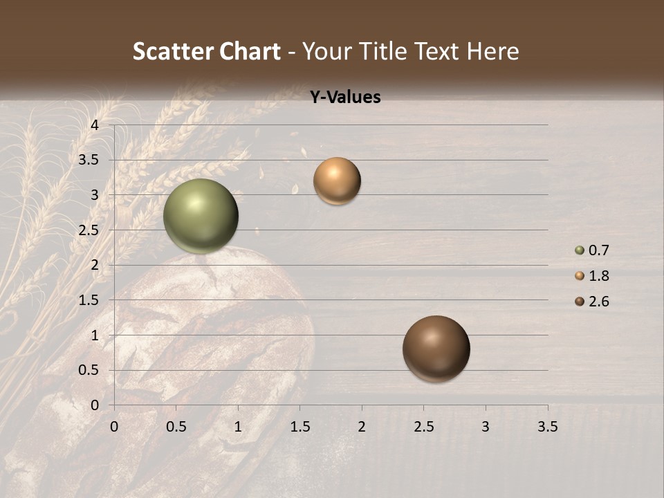 A Loaf Of Bread And Some Wheat On A Wooden Table PowerPoint Template