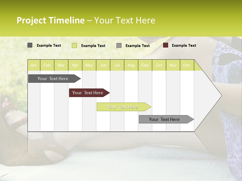 A Woman Is Sitting On The Grass With Her Foot On The Ground PowerPoint Template