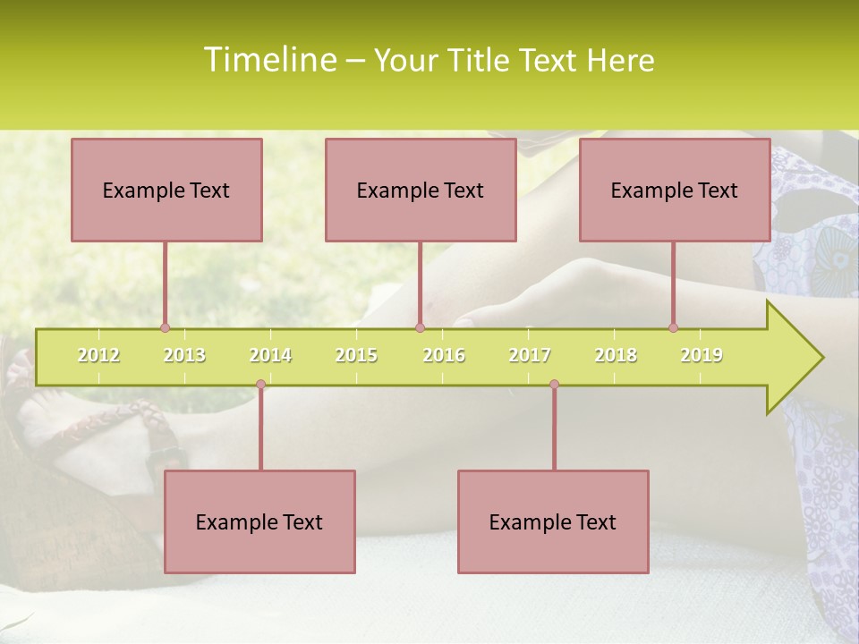 A Woman Is Sitting On The Grass With Her Foot On The Ground PowerPoint Template