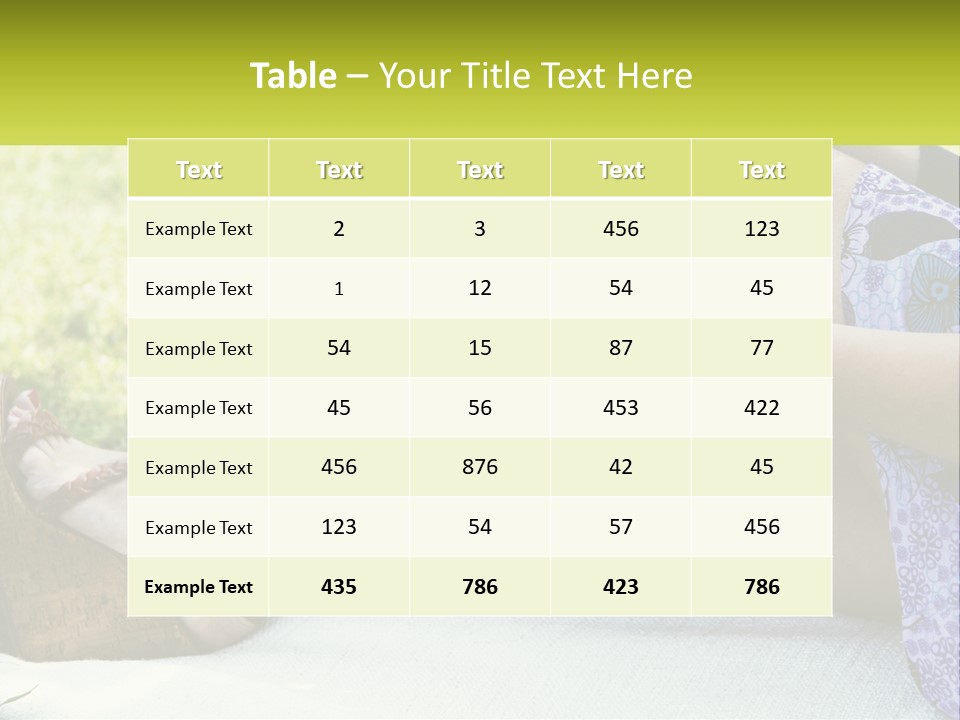 A Woman Is Sitting On The Grass With Her Foot On The Ground PowerPoint Template