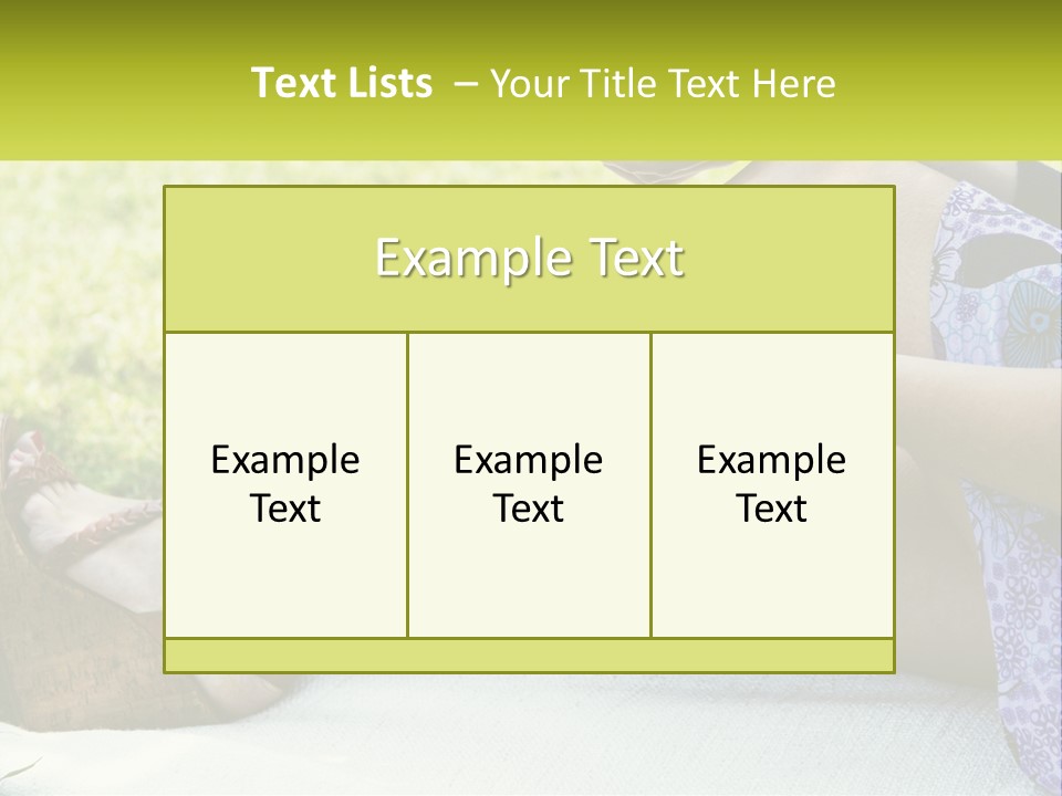 A Woman Is Sitting On The Grass With Her Foot On The Ground PowerPoint Template