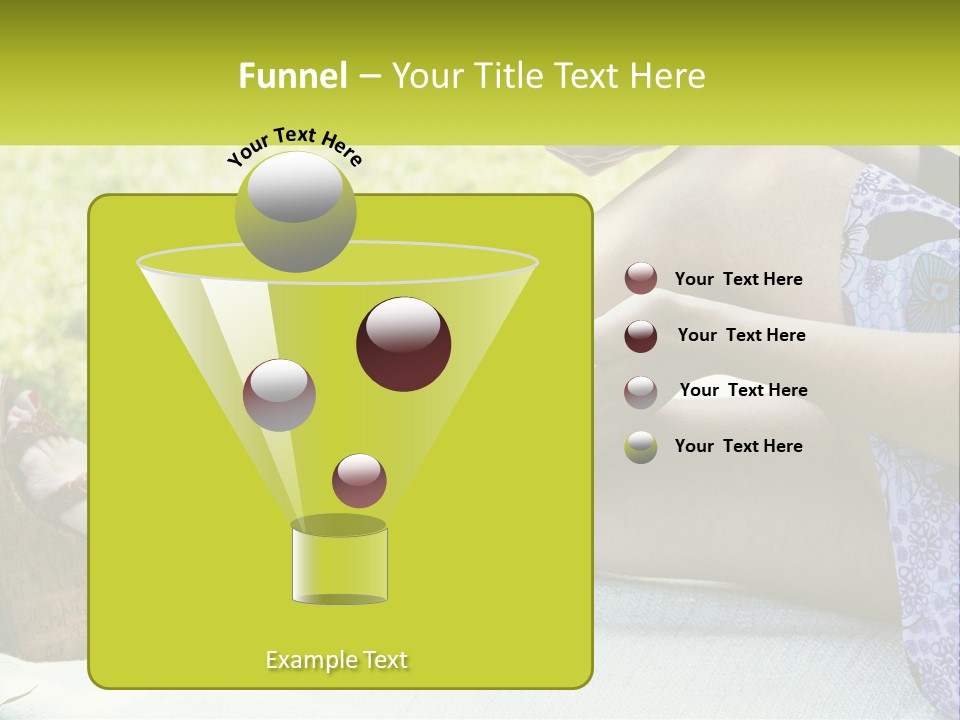 A Woman Is Sitting On The Grass With Her Foot On The Ground PowerPoint Template