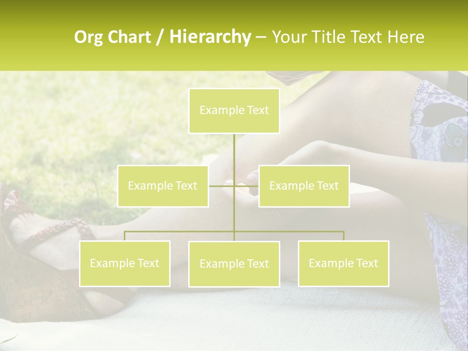 A Woman Is Sitting On The Grass With Her Foot On The Ground PowerPoint Template