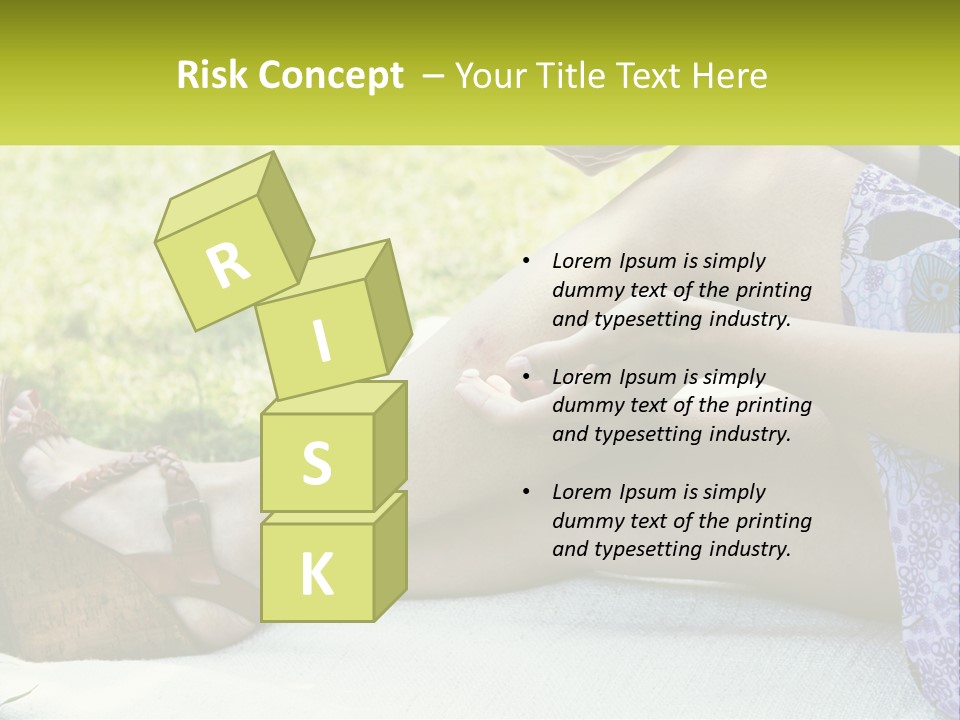 A Woman Is Sitting On The Grass With Her Foot On The Ground PowerPoint Template