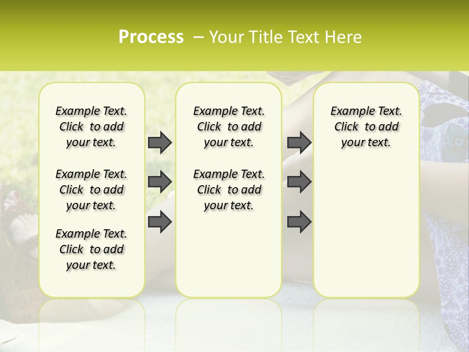 A Woman Is Sitting On The Grass With Her Foot On The Ground PowerPoint Template