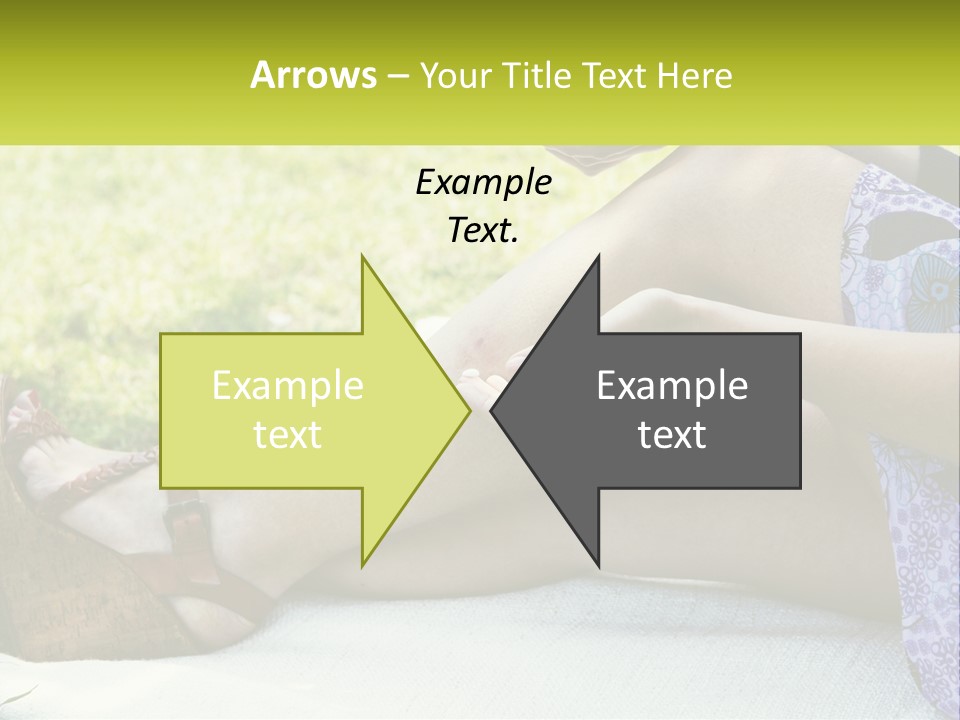 A Woman Is Sitting On The Grass With Her Foot On The Ground PowerPoint Template