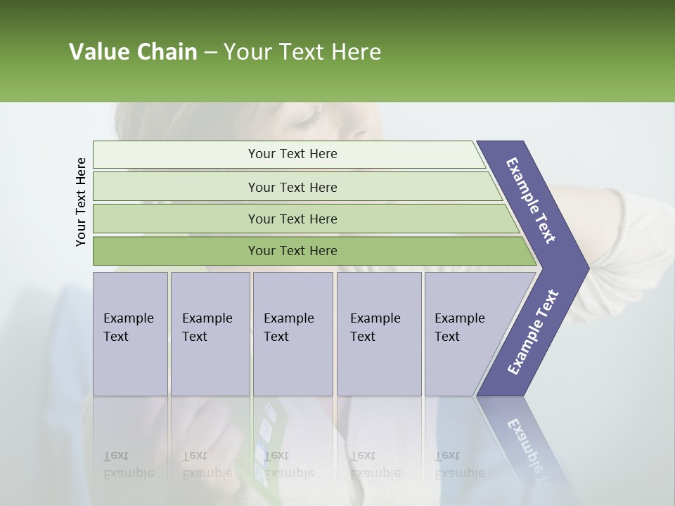 A Woman Holding A Green Folder In Her Hand PowerPoint Template