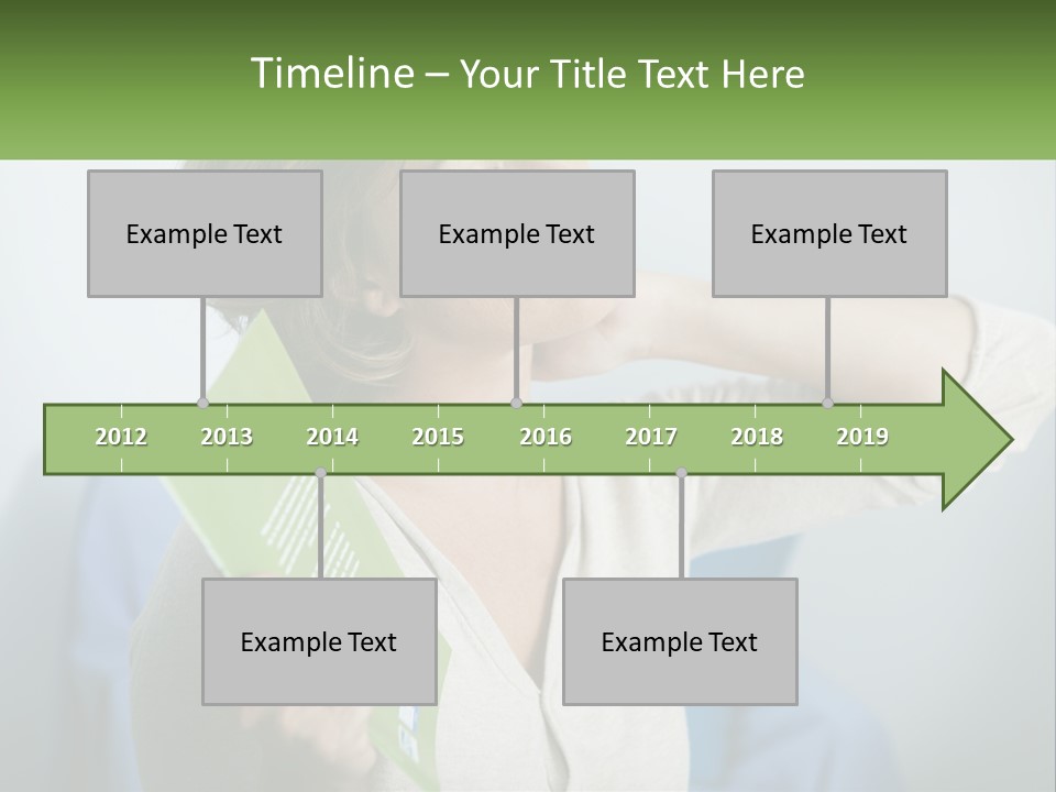 A Woman Holding A Green Folder In Her Hand PowerPoint Template