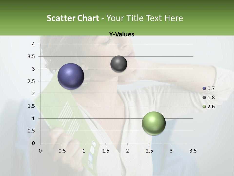 A Woman Holding A Green Folder In Her Hand PowerPoint Template