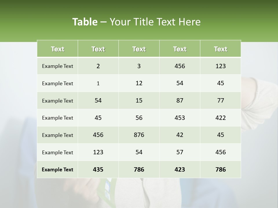 A Woman Holding A Green Folder In Her Hand PowerPoint Template