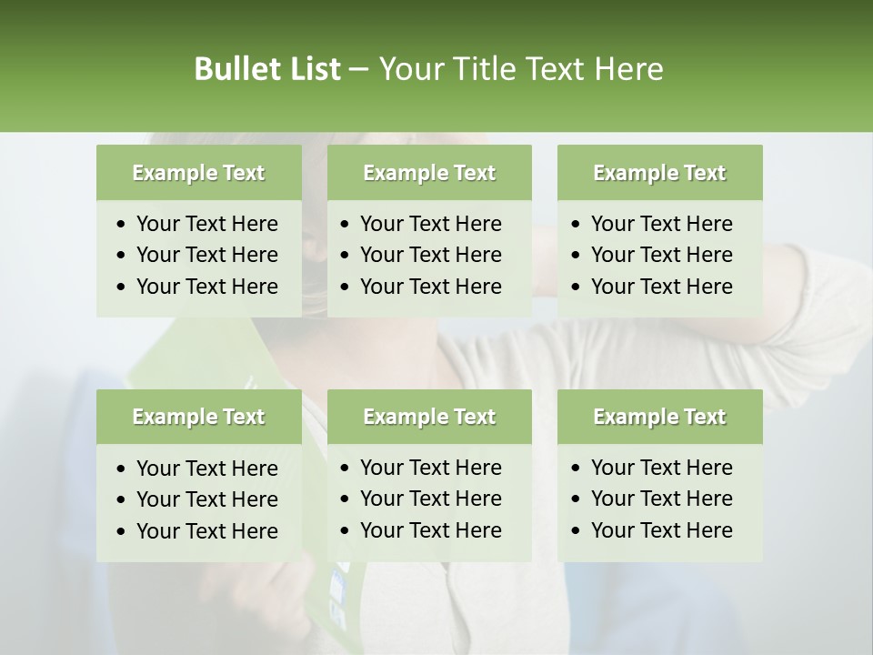 A Woman Holding A Green Folder In Her Hand PowerPoint Template