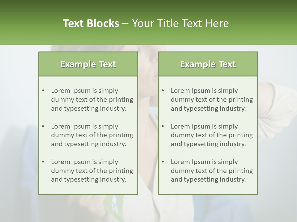 A Woman Holding A Green Folder In Her Hand PowerPoint Template