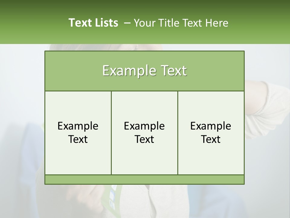 A Woman Holding A Green Folder In Her Hand PowerPoint Template