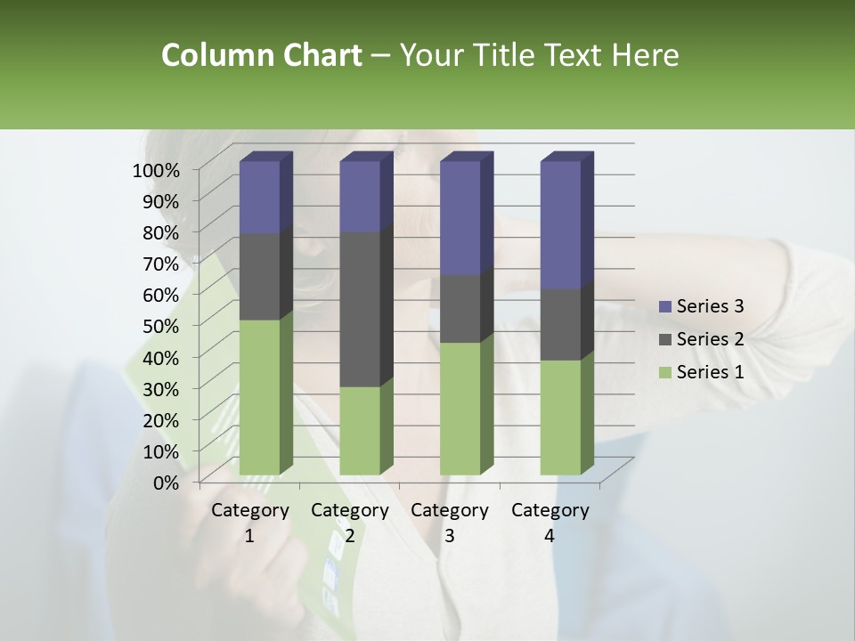 A Woman Holding A Green Folder In Her Hand PowerPoint Template