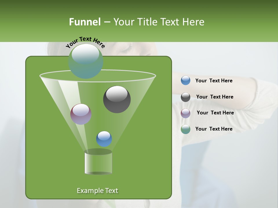 A Woman Holding A Green Folder In Her Hand PowerPoint Template