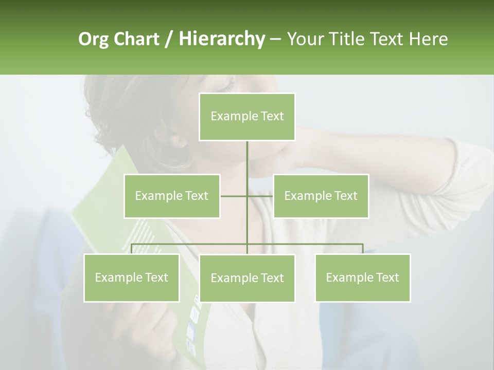 A Woman Holding A Green Folder In Her Hand PowerPoint Template