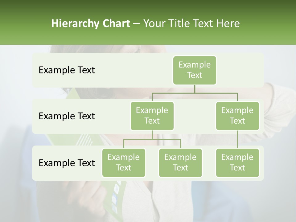 A Woman Holding A Green Folder In Her Hand PowerPoint Template