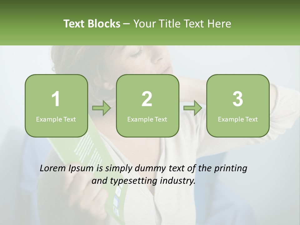 A Woman Holding A Green Folder In Her Hand PowerPoint Template