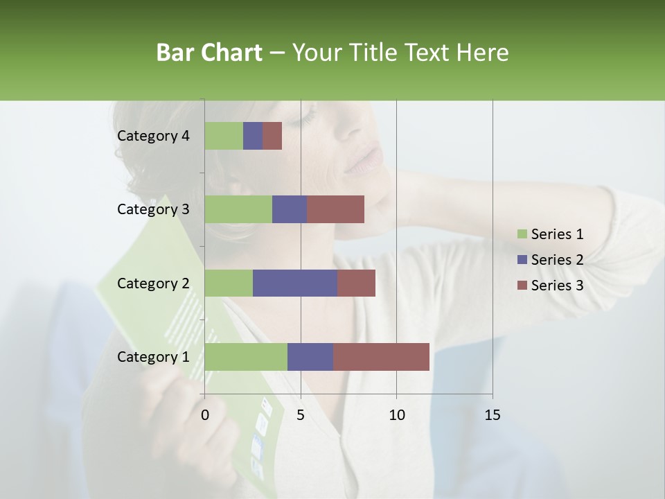 A Woman Holding A Green Folder In Her Hand PowerPoint Template