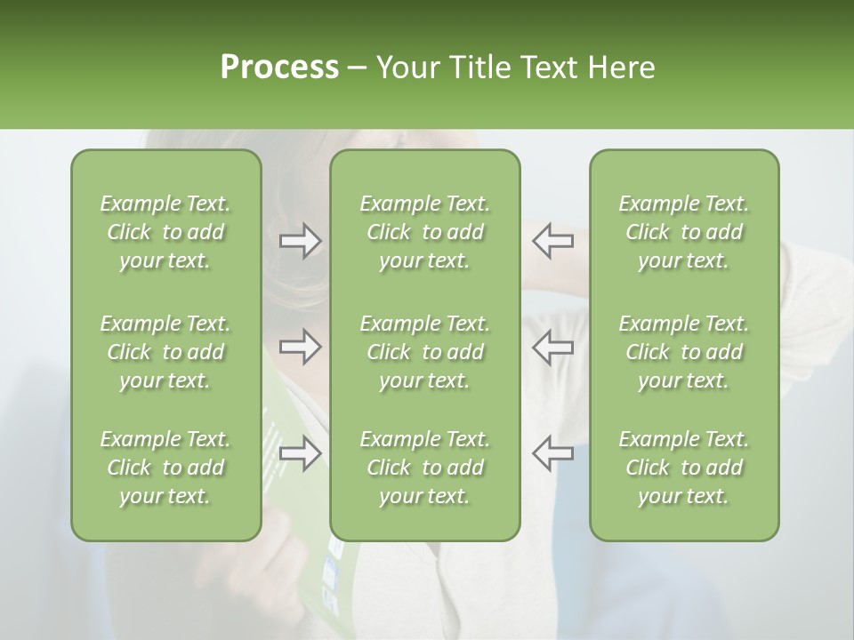 A Woman Holding A Green Folder In Her Hand PowerPoint Template