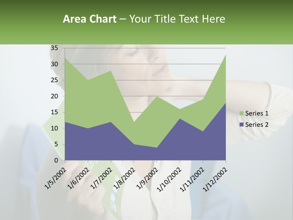 A Woman Holding A Green Folder In Her Hand PowerPoint Template