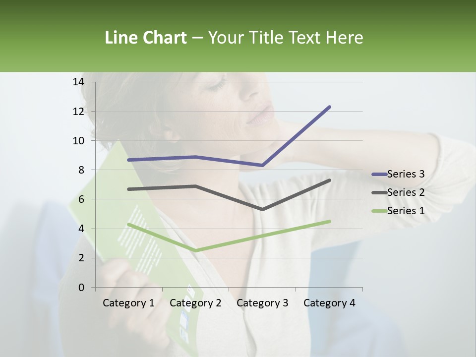 A Woman Holding A Green Folder In Her Hand PowerPoint Template