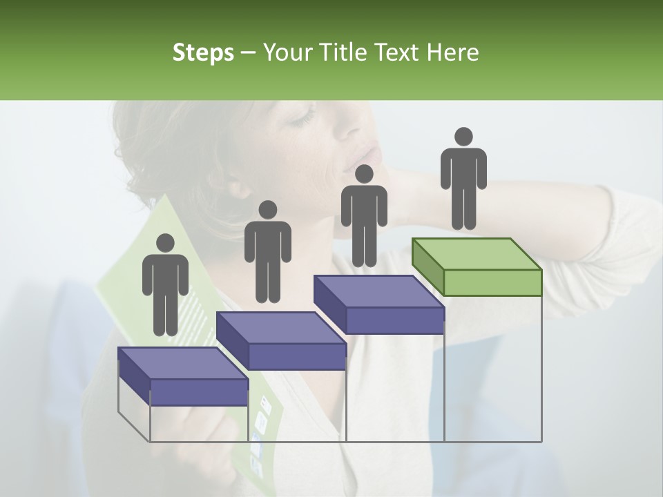A Woman Holding A Green Folder In Her Hand PowerPoint Template