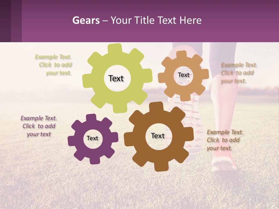 A Person Walking On A Field With A Skateboard PowerPoint Template