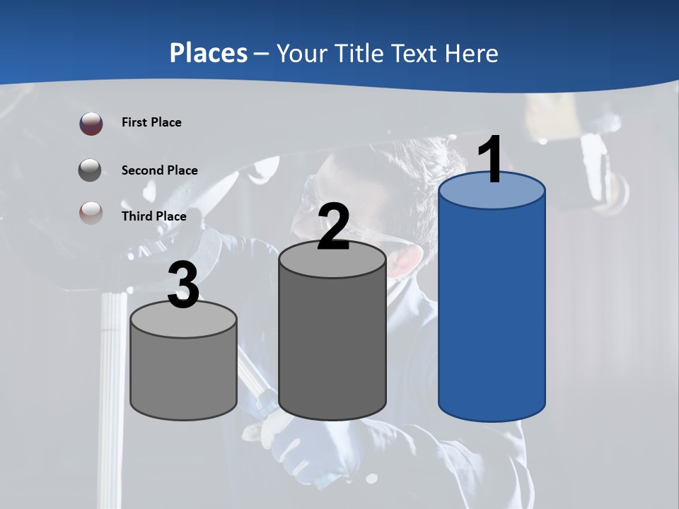 A Man Working On A Car In A Garage PowerPoint Template