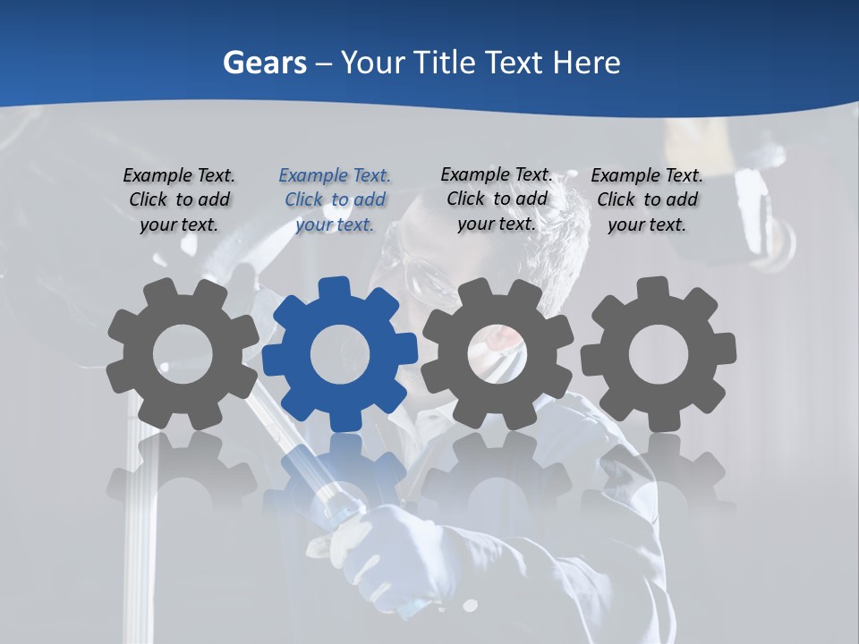 A Man Working On A Car In A Garage PowerPoint Template