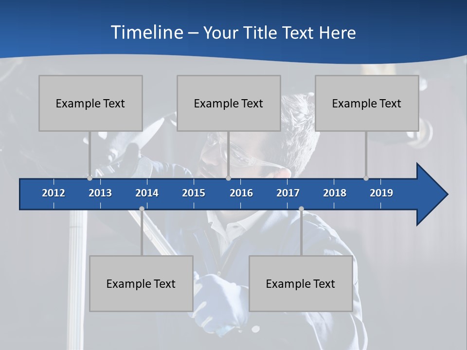 A Man Working On A Car In A Garage PowerPoint Template